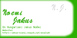 noemi jakus business card